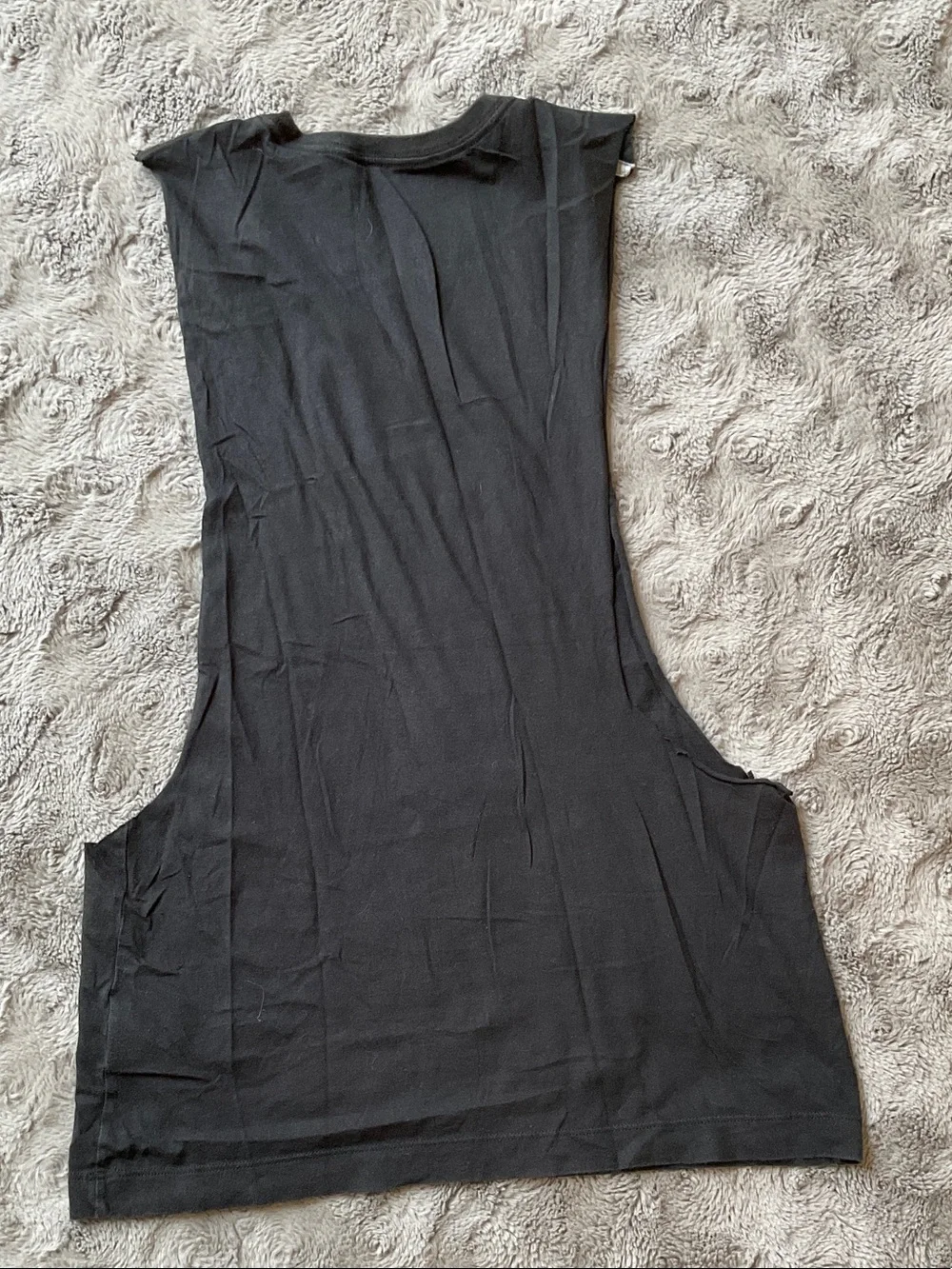 Nike Black Muscle Tank with White Logo and 'Santa Monica' Text